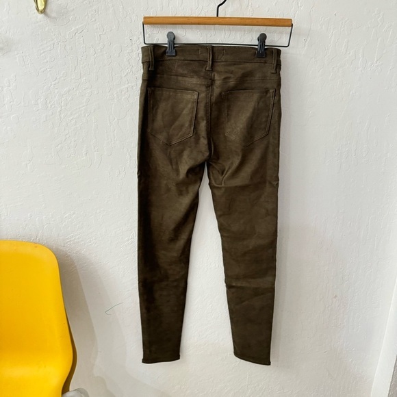 Tractr Olive Green Suede Line Pattern Skinny Jeans 4/27 - Picture 7 of 8